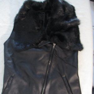 Jeans by Buffalo Women Vest L Black Inside Faux Fu